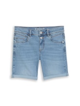Ausgewählt, TTLENE SLIM Bermuda Jeans Shorts mit hohem Stretch von Tom Tailor, blau