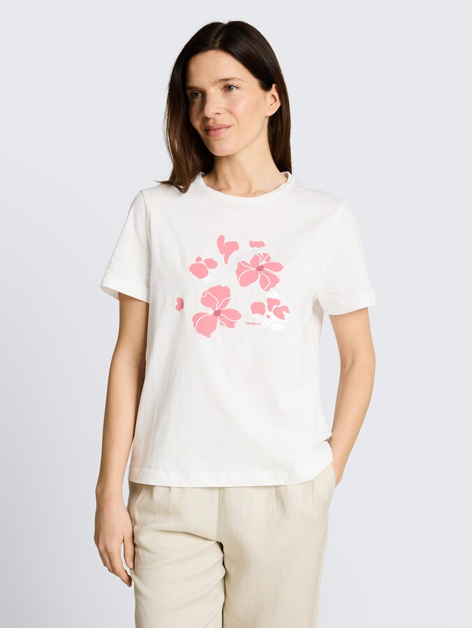 T-shirt met print door Women, Whisper White