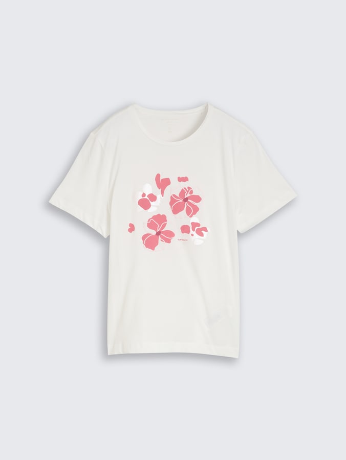 T-Shirt mit Print von Women, Whisper White