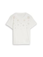 Ausgewählt, T-Shirt mit Print von Tom Tailor, weiß