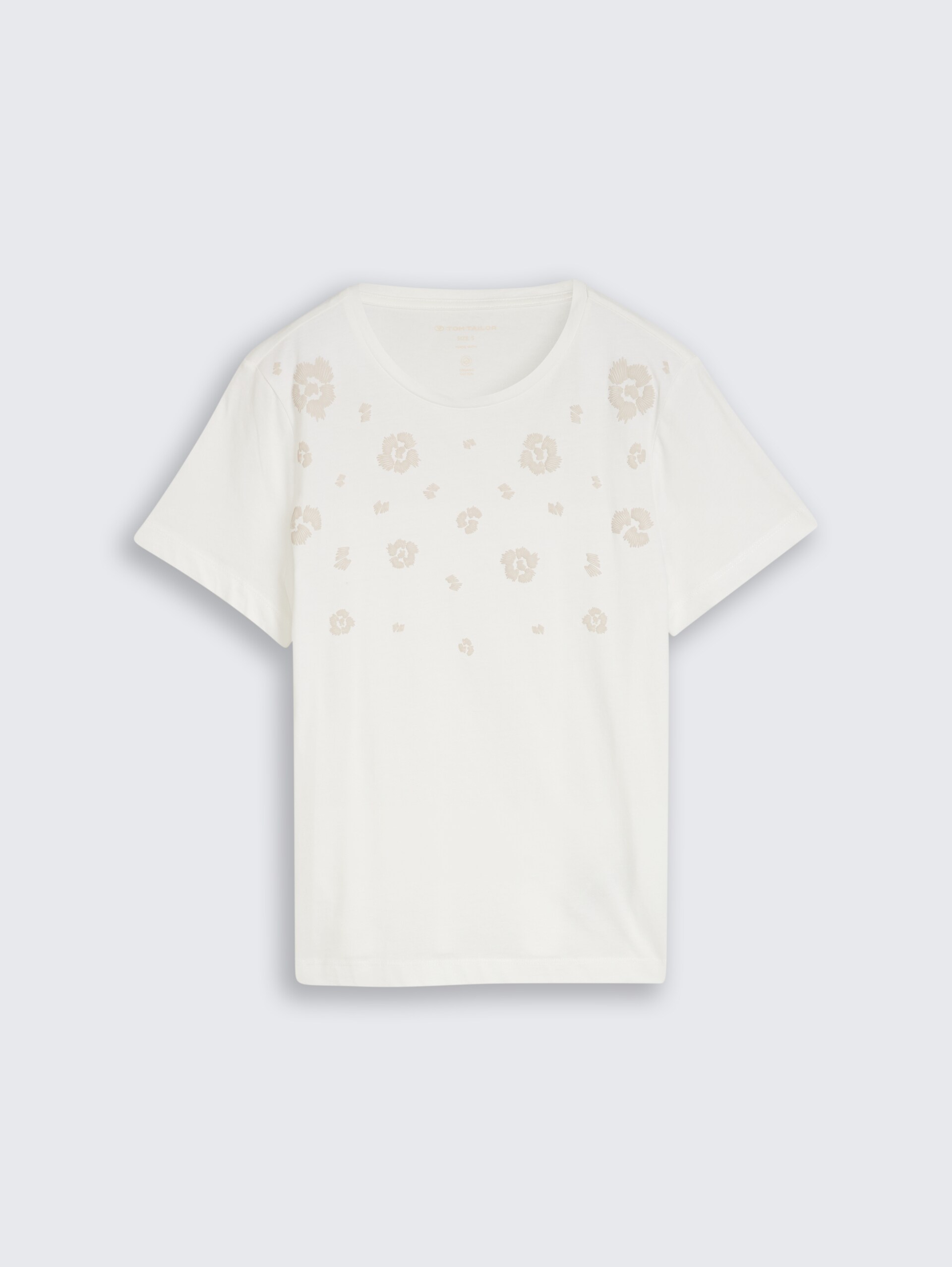 T-Shirt mit Print - Soft Clear White - Vorder-Produkt-Ansicht