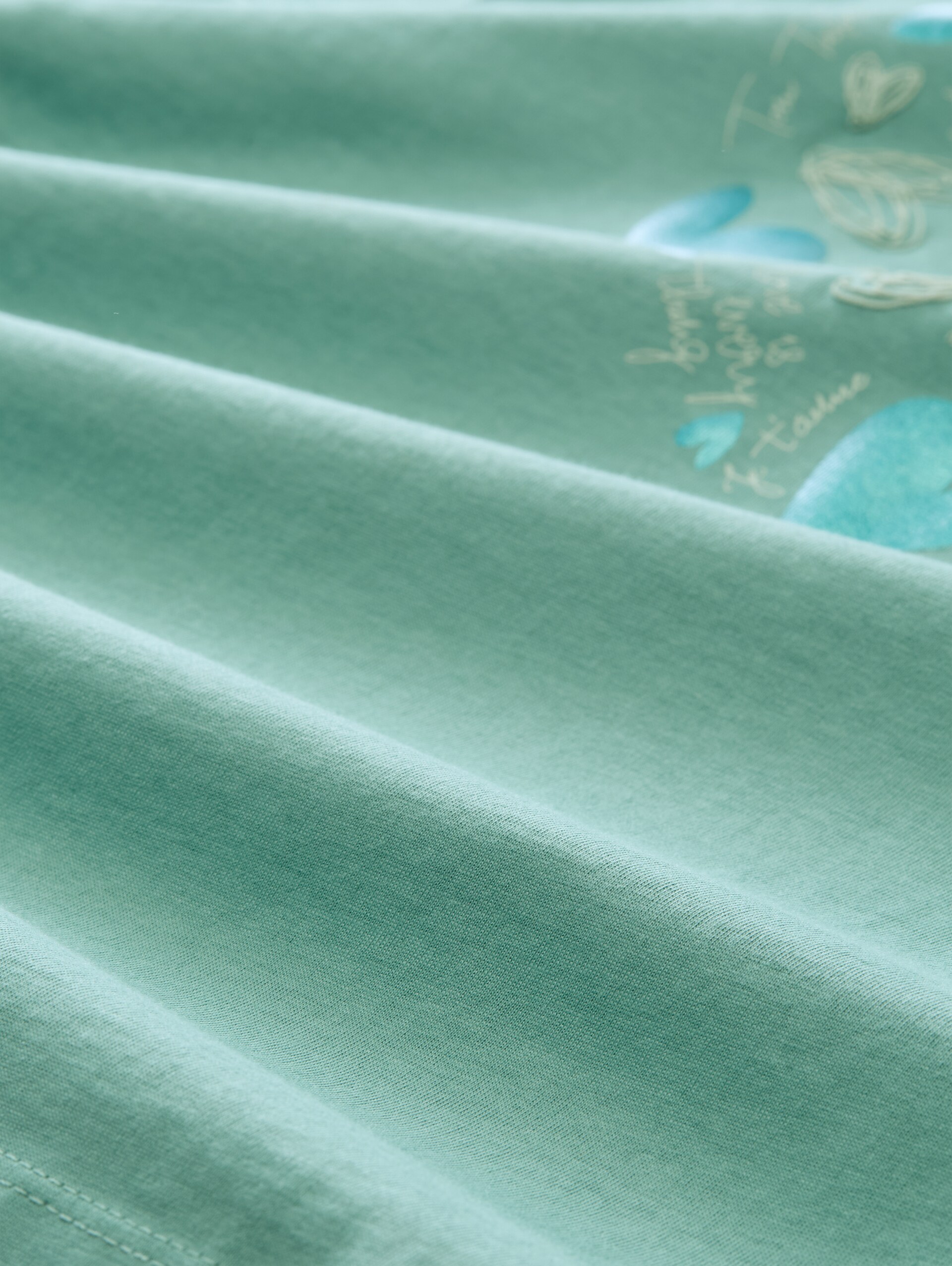 T-shirt imprimé - Bleeched Green - Vue de la matière