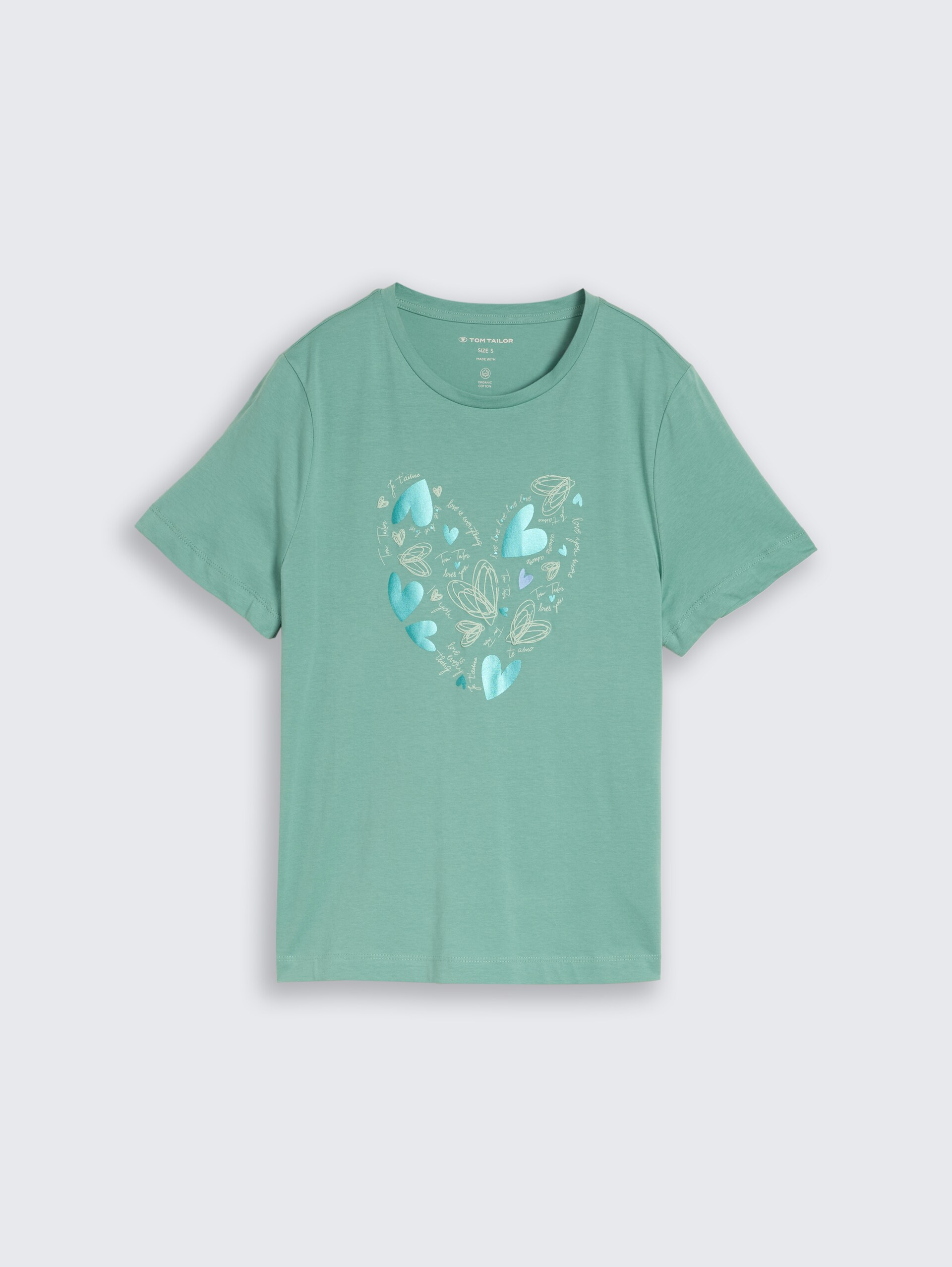 T-shirt imprimé - Bleeched Green - Vue de face du produit