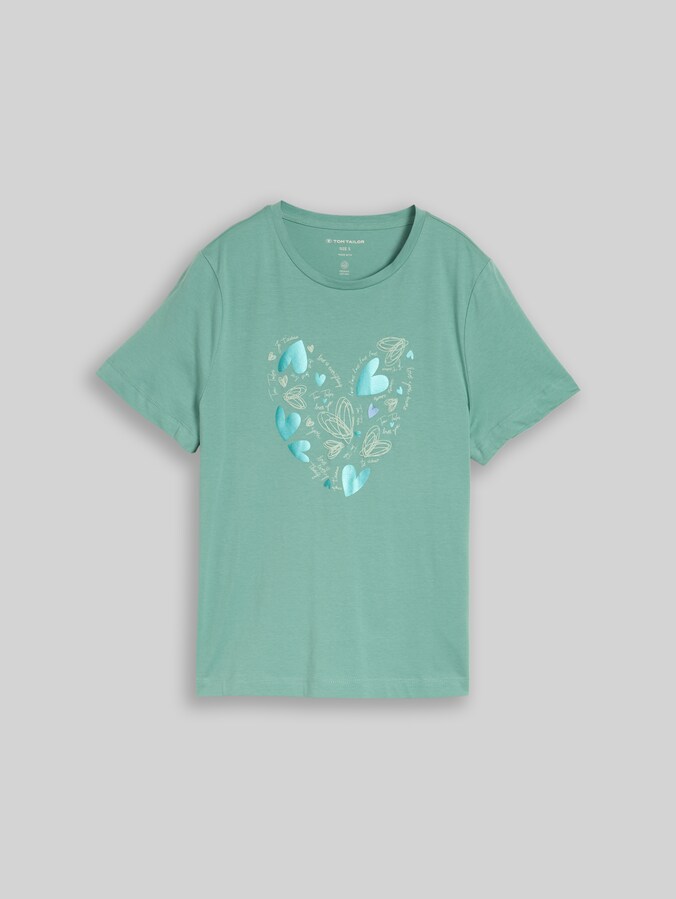 T-shirt imprimé par Women, Bleeched Green