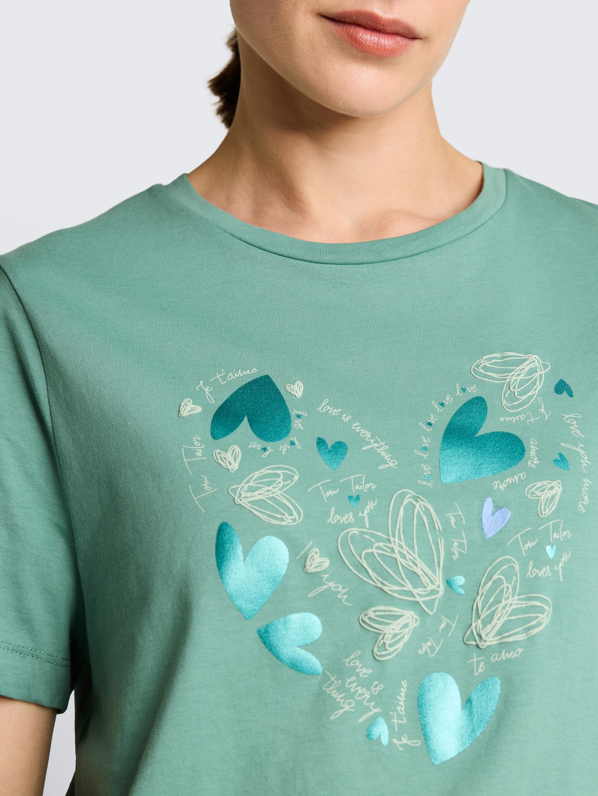 T-shirt imprimé - Bleeched Green - Vue détaillée du modèle