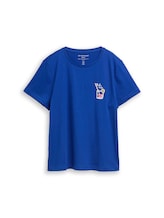 Geselecteerd, T-shirt met print door Tom Tailor, blauw