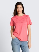 Tee shirt avec imprimé - soft coral pink - Découpe Vue de face du modèle
