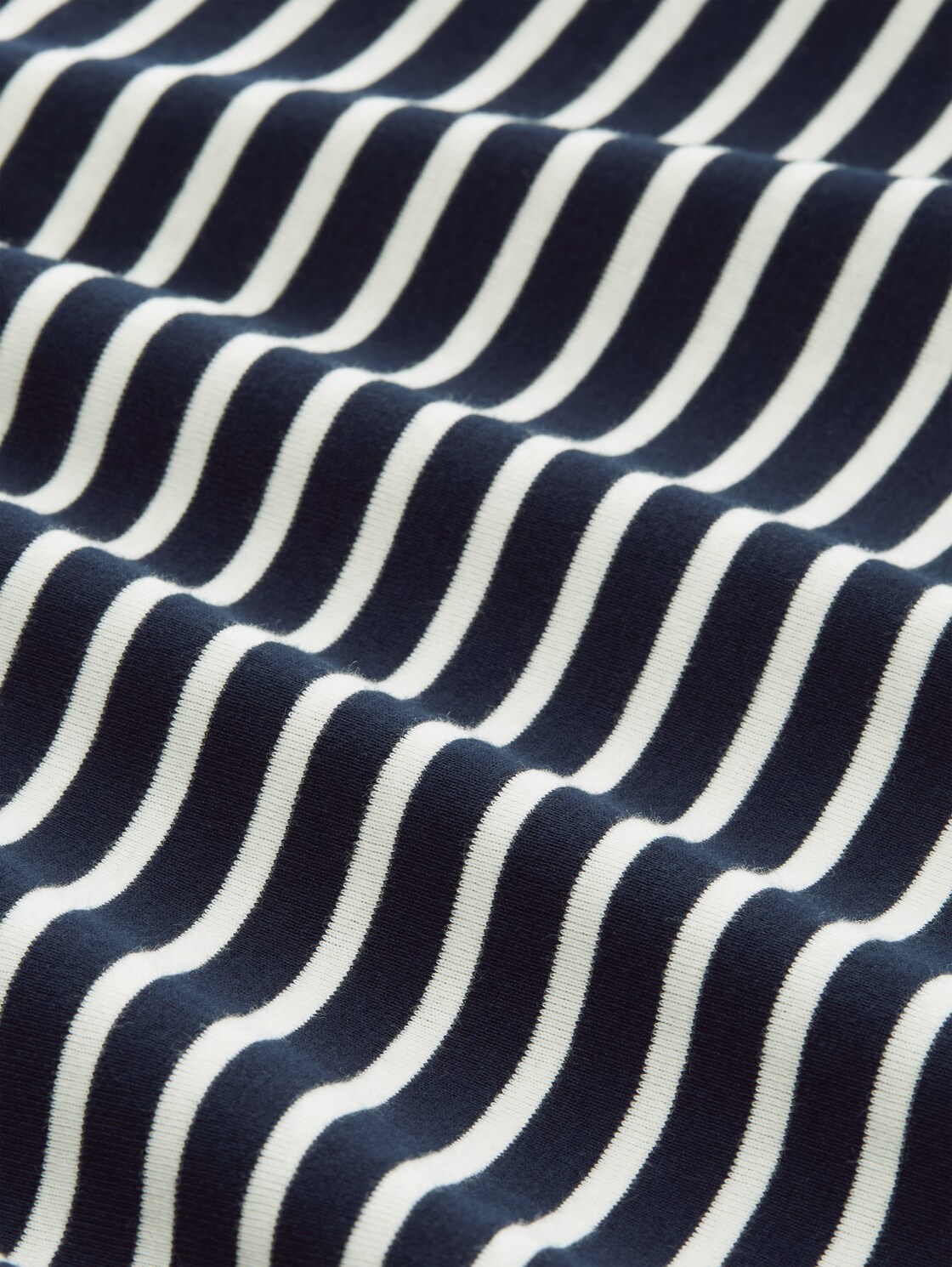 Langarmshirt mit Streifenmuster - navy blue offwhite stripe - Material-Ansicht