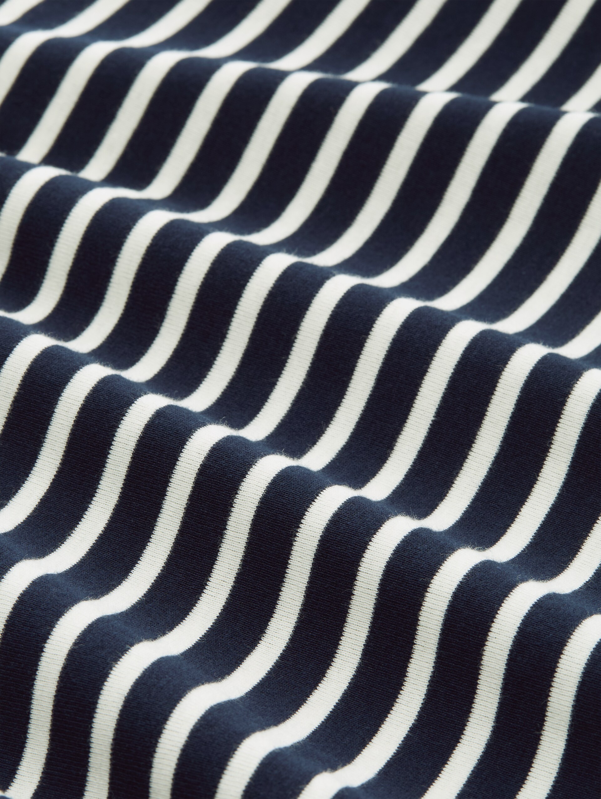 Langarmshirt mit Streifenmuster - navy blue offwhite stripe - Material-Ansicht