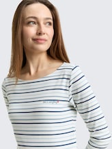 Shirt met lange mouwen en streeppatroon - blue haze multicolor stripe - Detailaanzicht model