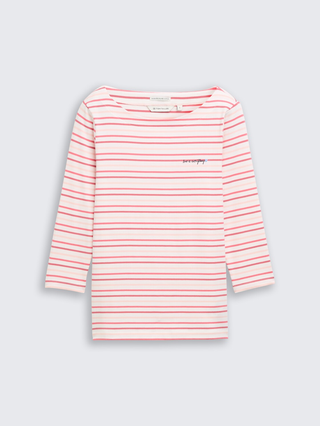 Langarmshirt mit Streifenmuster - red stripe - Vorder-Produkt-Ansicht