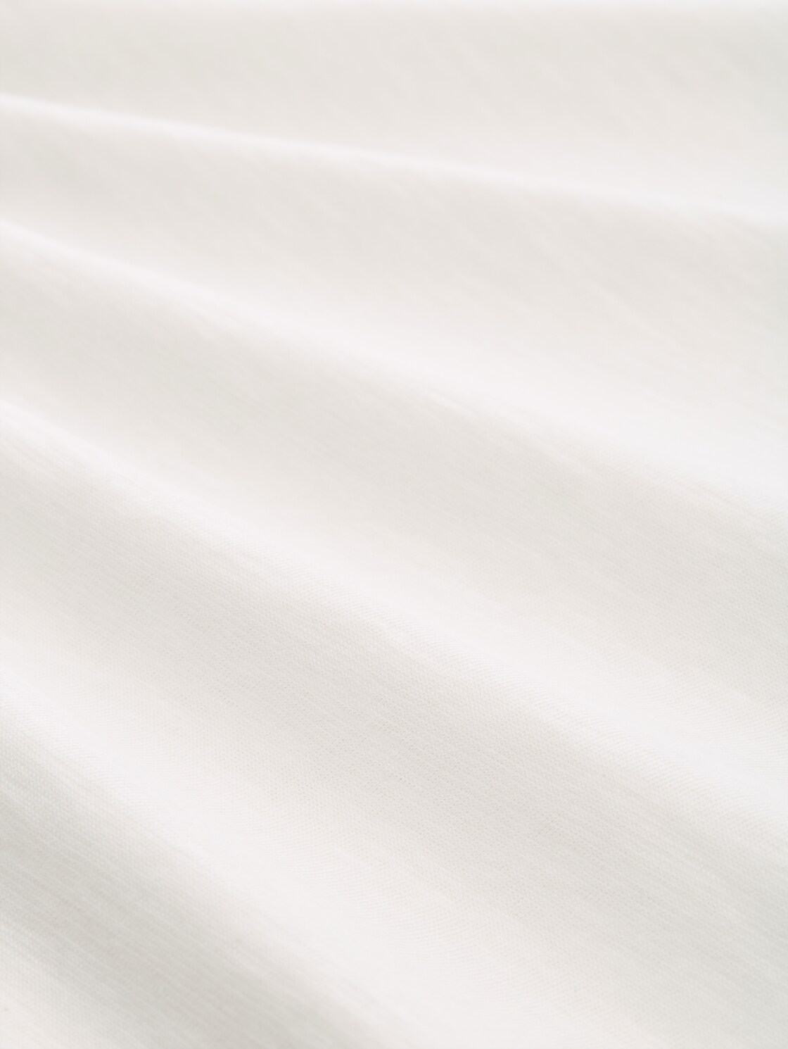 Basic Langarmshirt aus Baumwolle - Whisper White - Material-Ansicht