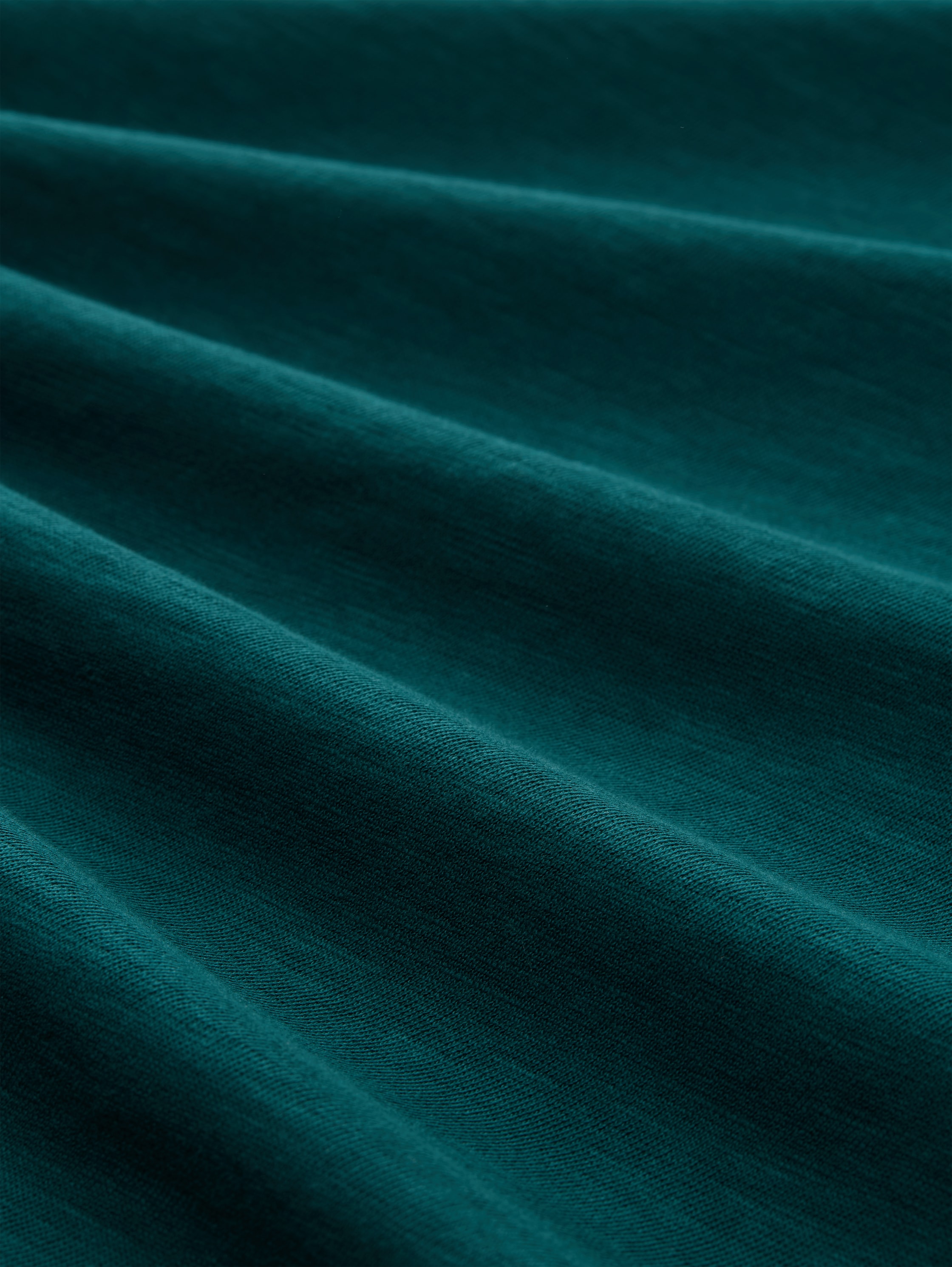 Basic Langarmshirt aus Baumwolle - Deep Meadow Green - Material-Ansicht