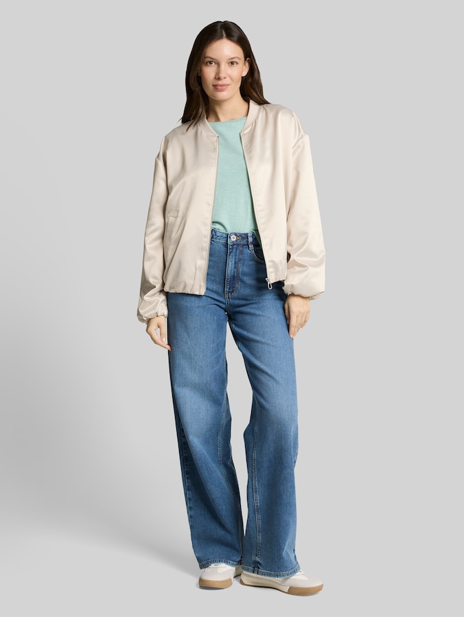 Basic Langarmshirt aus Baumwolle von Women, blue haze