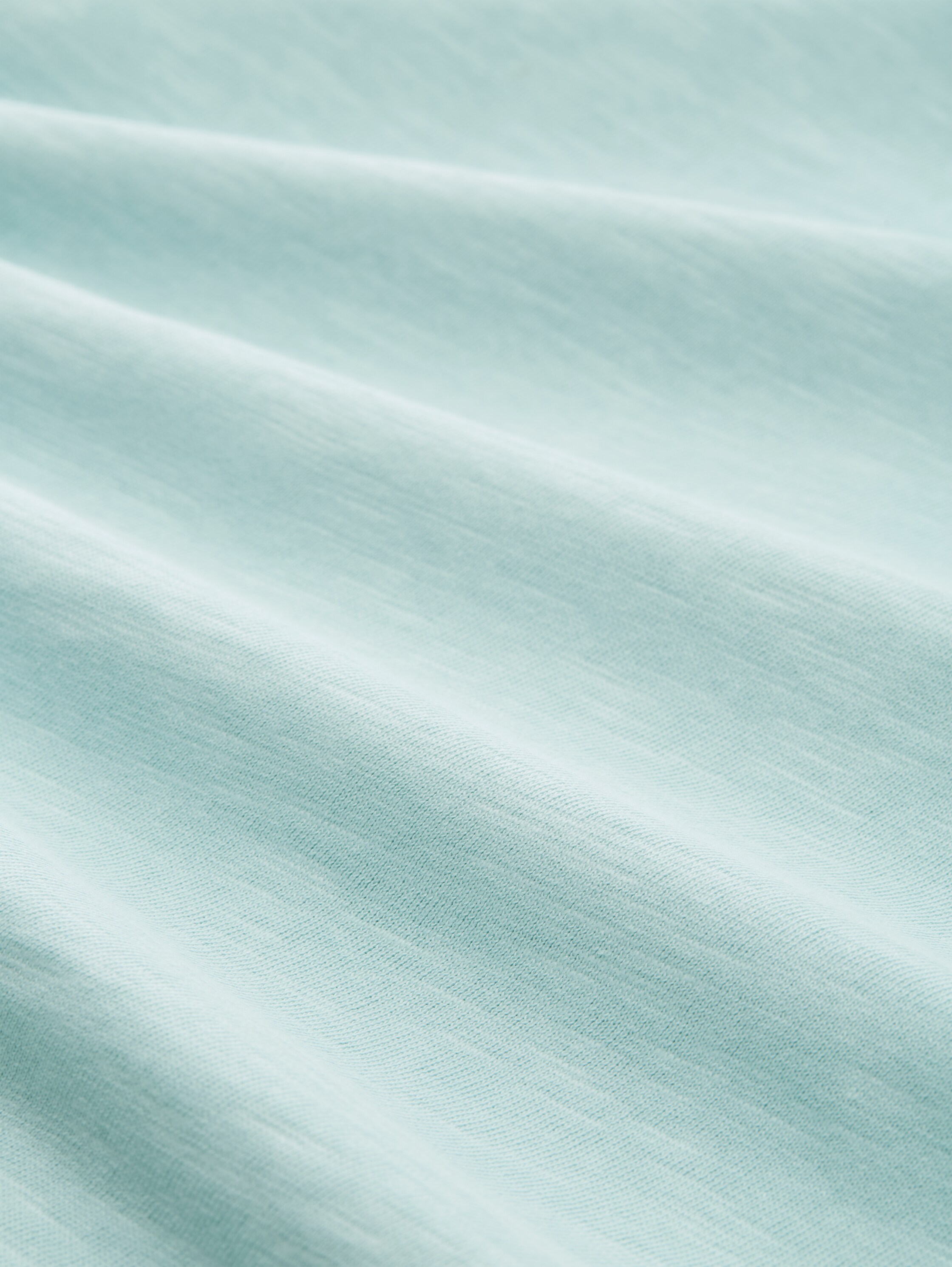 Basic Langarmshirt aus Baumwolle - blue haze - Material-Ansicht