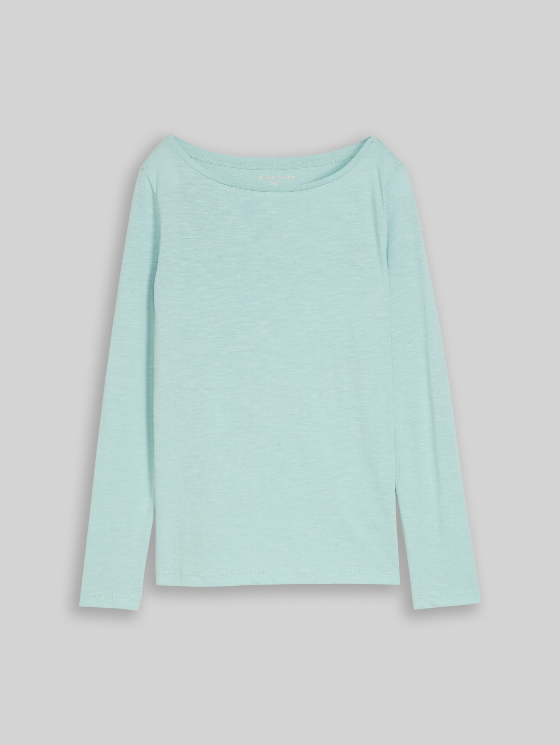 Basic long-sleeved cotton shirt - blue haze - Front product view