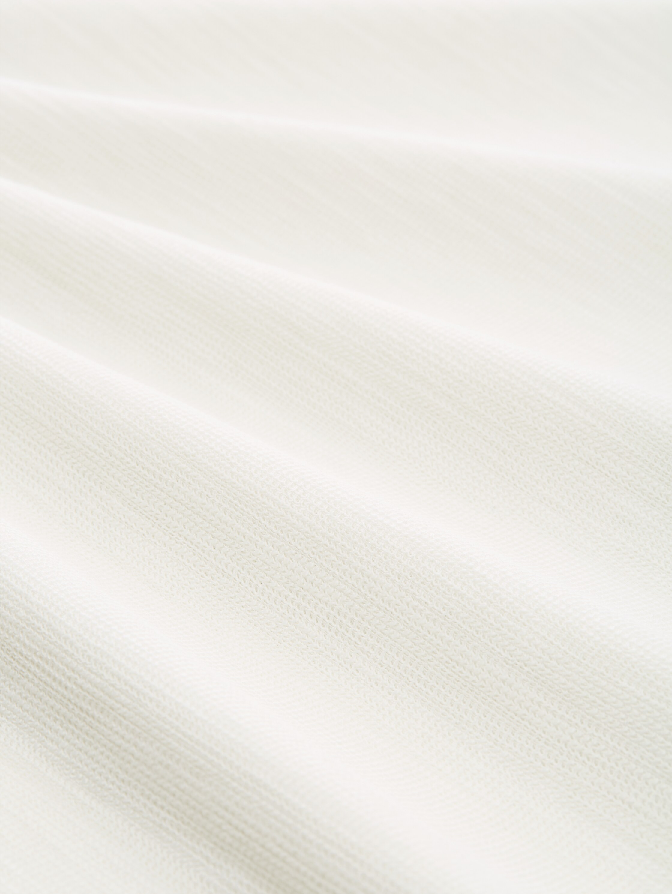 T-shirt à manches longues avec détails boutonnés - Whisper White - Vue de la matière