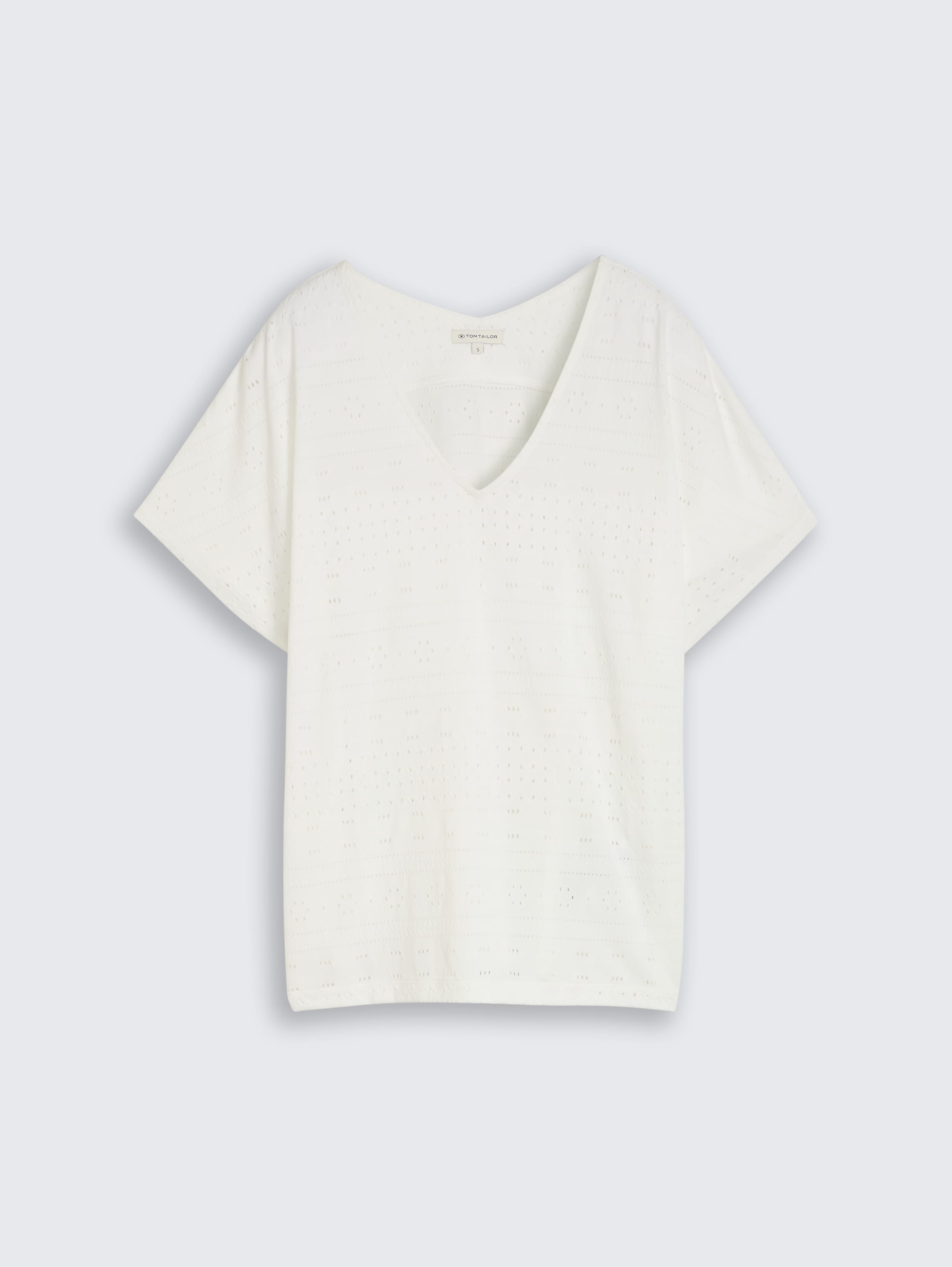 Loose fit ajour T-shirt - whisper_white - 