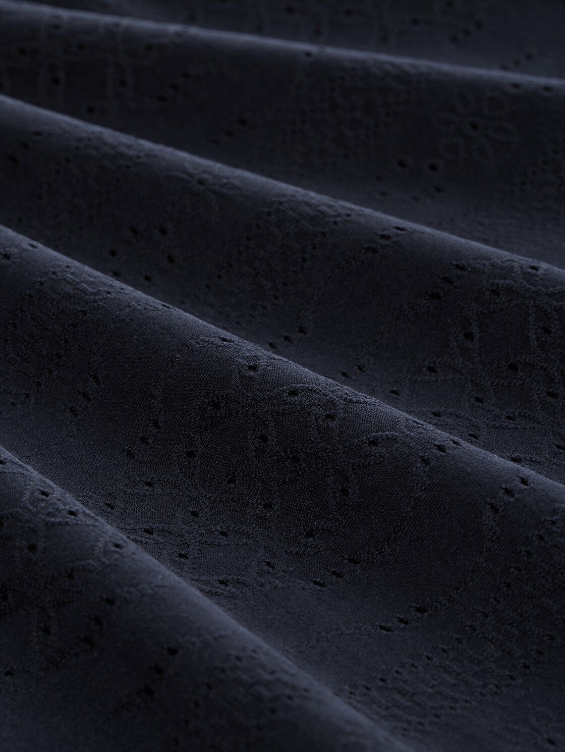 Loose Fit Ajour T-Shirt - sky captain blue - Material-Ansicht