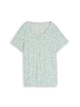 Nicht ausgewählt, Crinkle T-Shirt mit Muster von Tom Tailor, grün