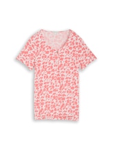 Ausgewählt, Crinkle T-Shirt mit Muster von Tom Tailor, rosa