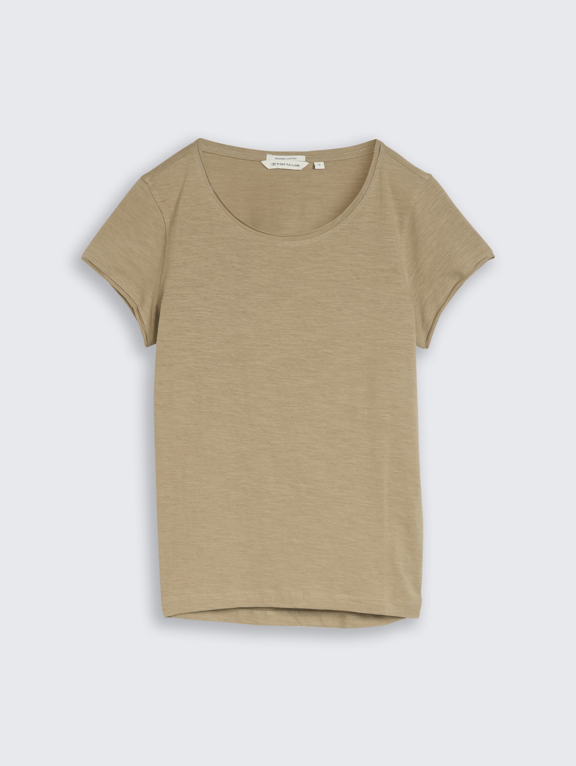 T-shirt van katoen - Silver Olive - Product vooraanzicht