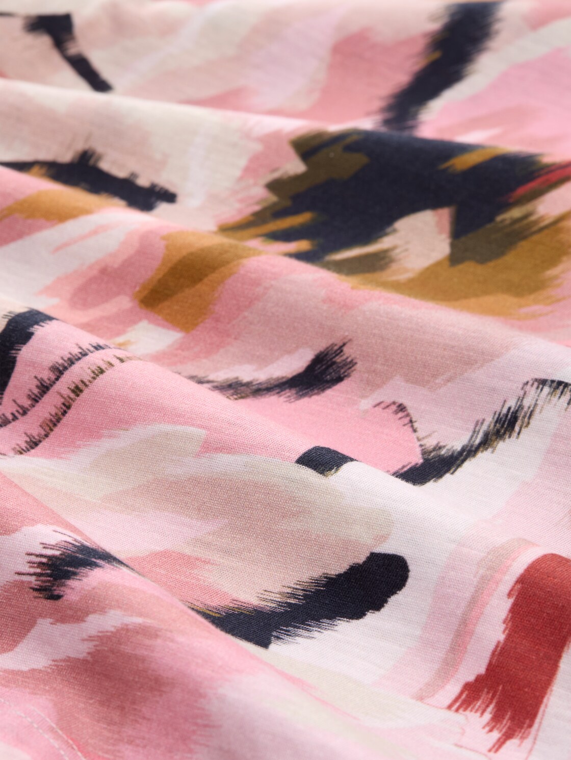 T-Shirt aus Baumwolle - big abstract flower print - Material-Ansicht