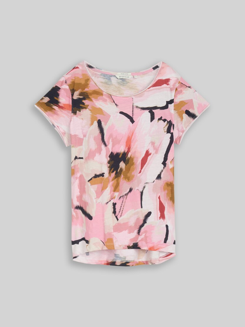 T-shirt van katoen door Women, big abstract flower print