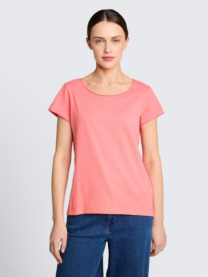 T-shirt van katoen door Women, soft coral pink