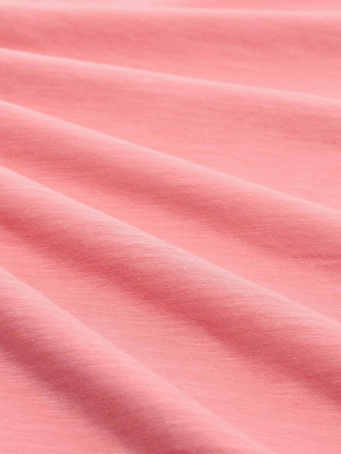 T-Shirt aus Baumwolle - soft coral pink - Material-Ansicht