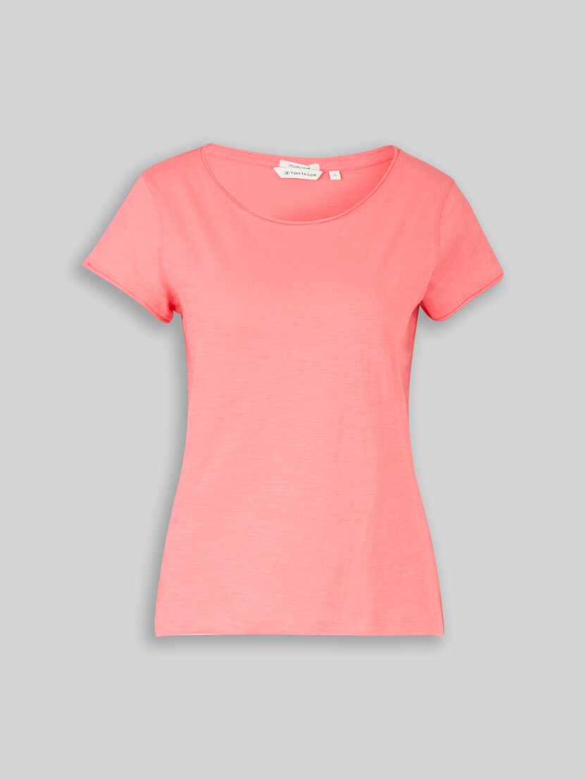 T-shirt van katoen door Women, soft coral pink