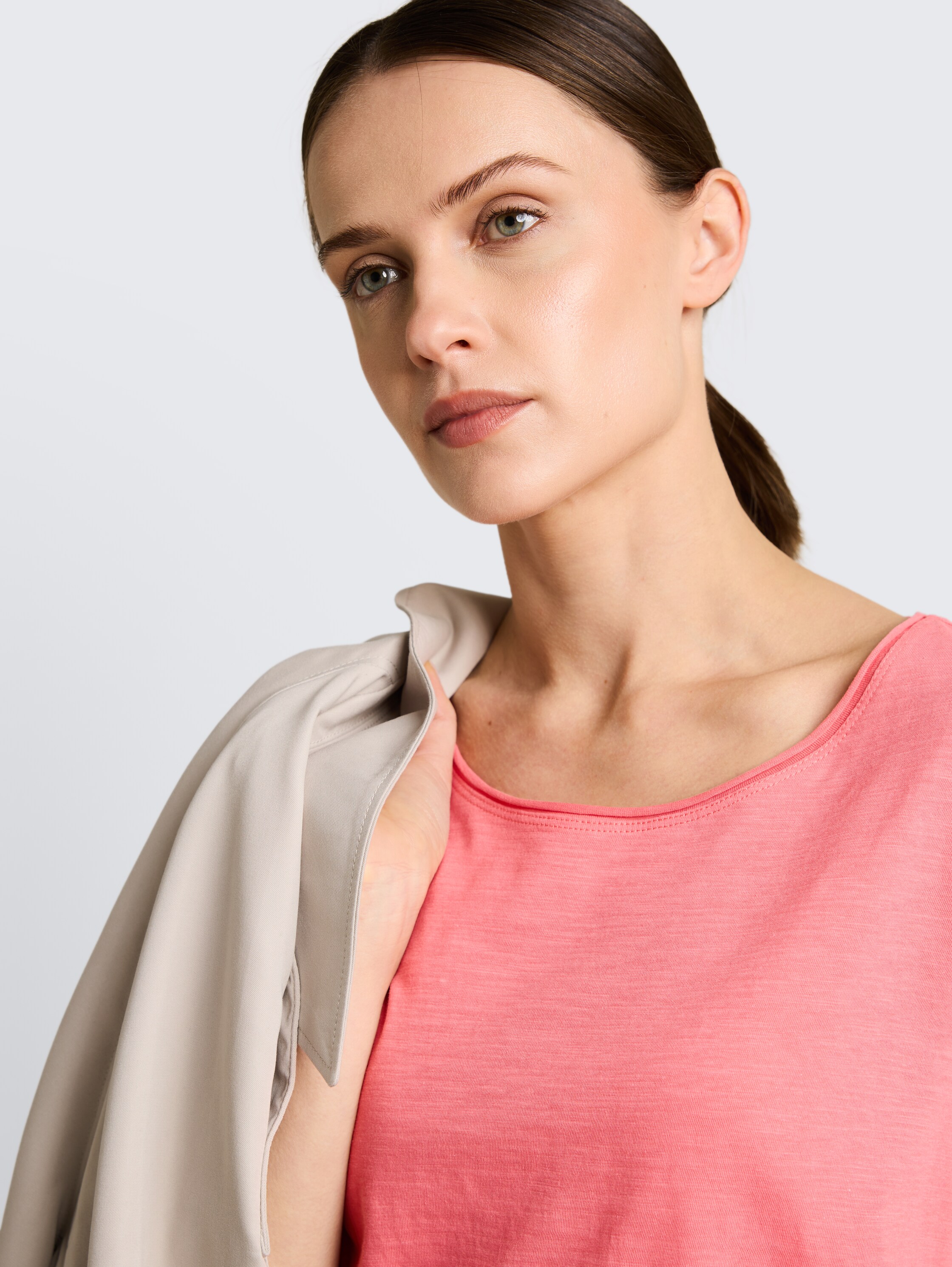 T-Shirt aus Baumwolle - soft_coral_pink - 