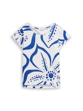 Geselecteerd, T-shirt van katoen door Tom Tailor, wit