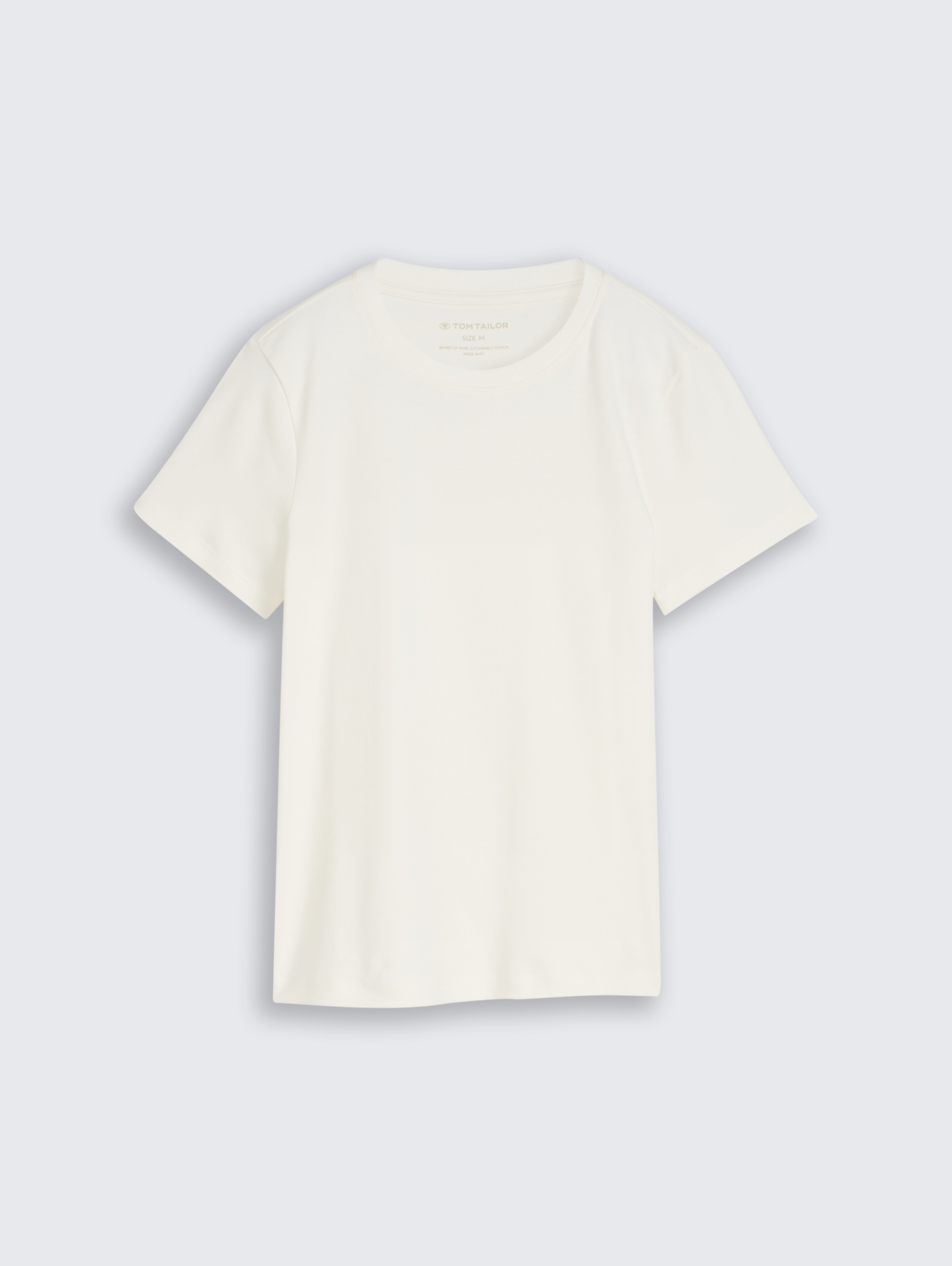 Basic T-Shirt aus Baumwolle von Women, Whisper White