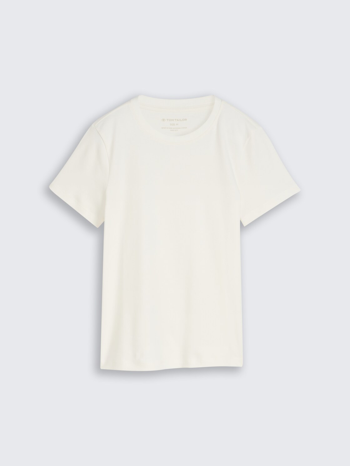 Basic T-Shirt aus Baumwolle - Whisper White - Vorder-Produkt-Ansicht