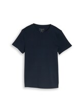 Ausgewählt, Basic T-Shirt aus Baumwolle von Tom Tailor, blau