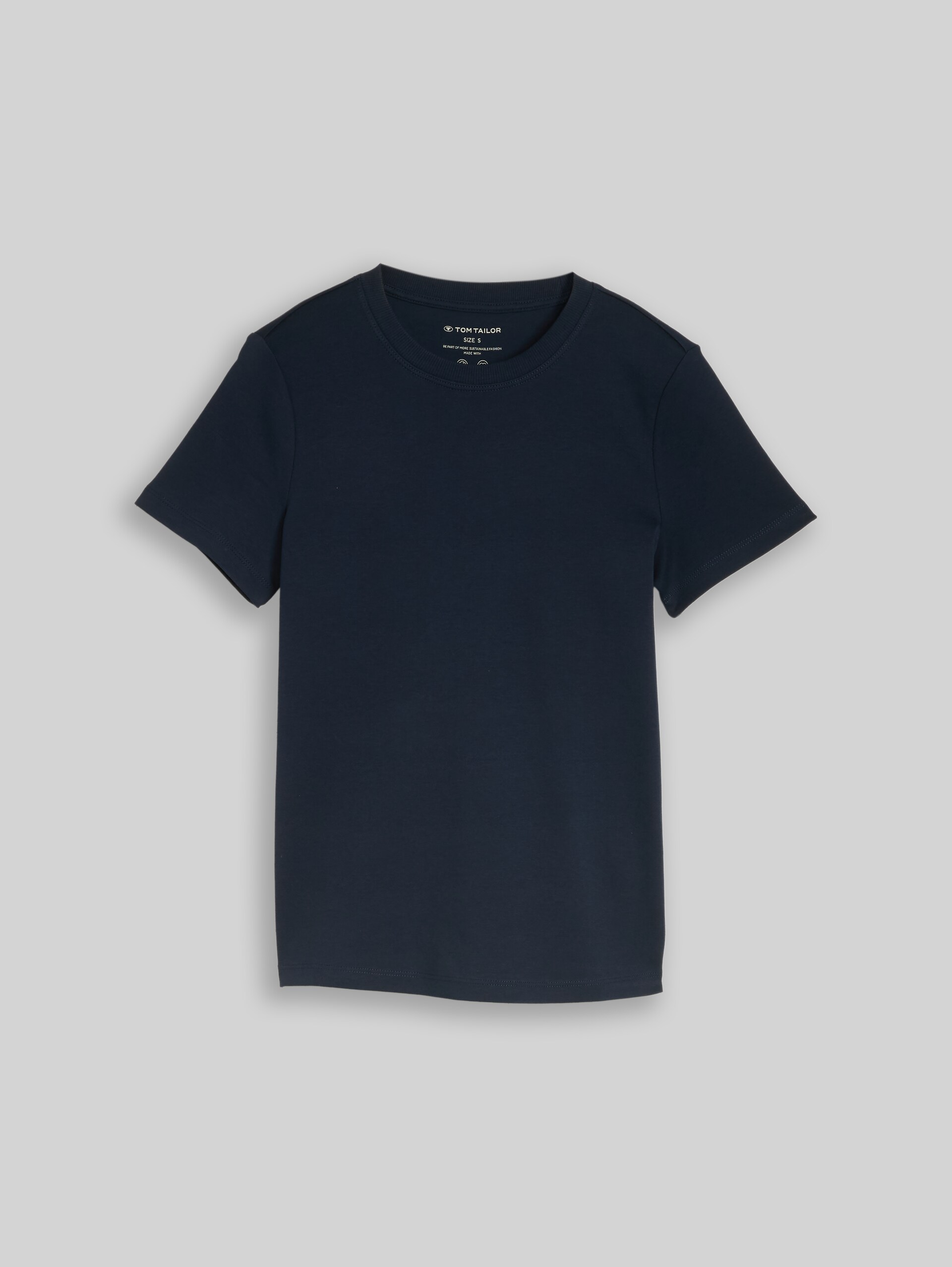 Basic cotton T-shirt - sky captain blue - Front product view