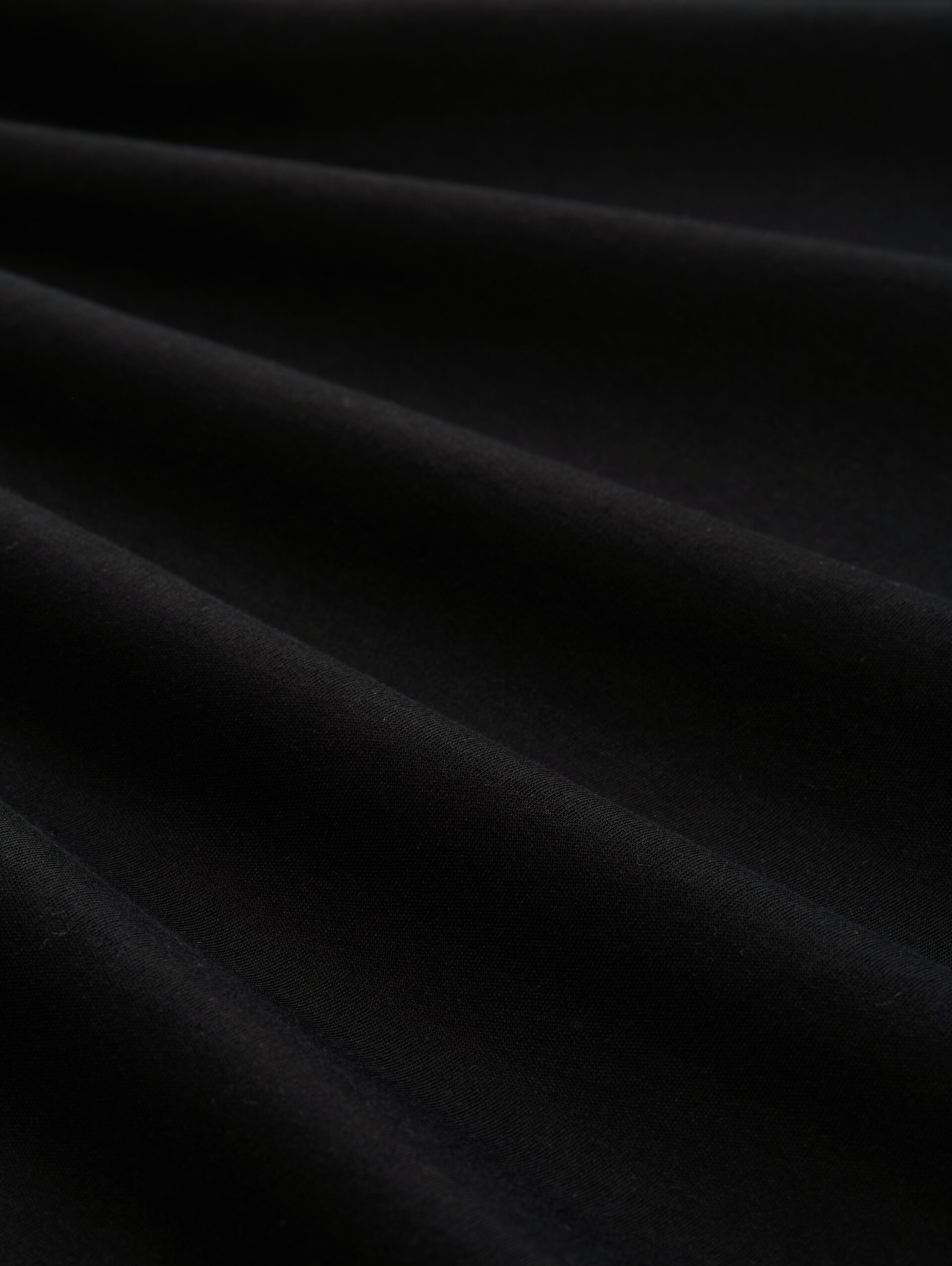 T-shirt basique en coton - deep black - Vue de la matière