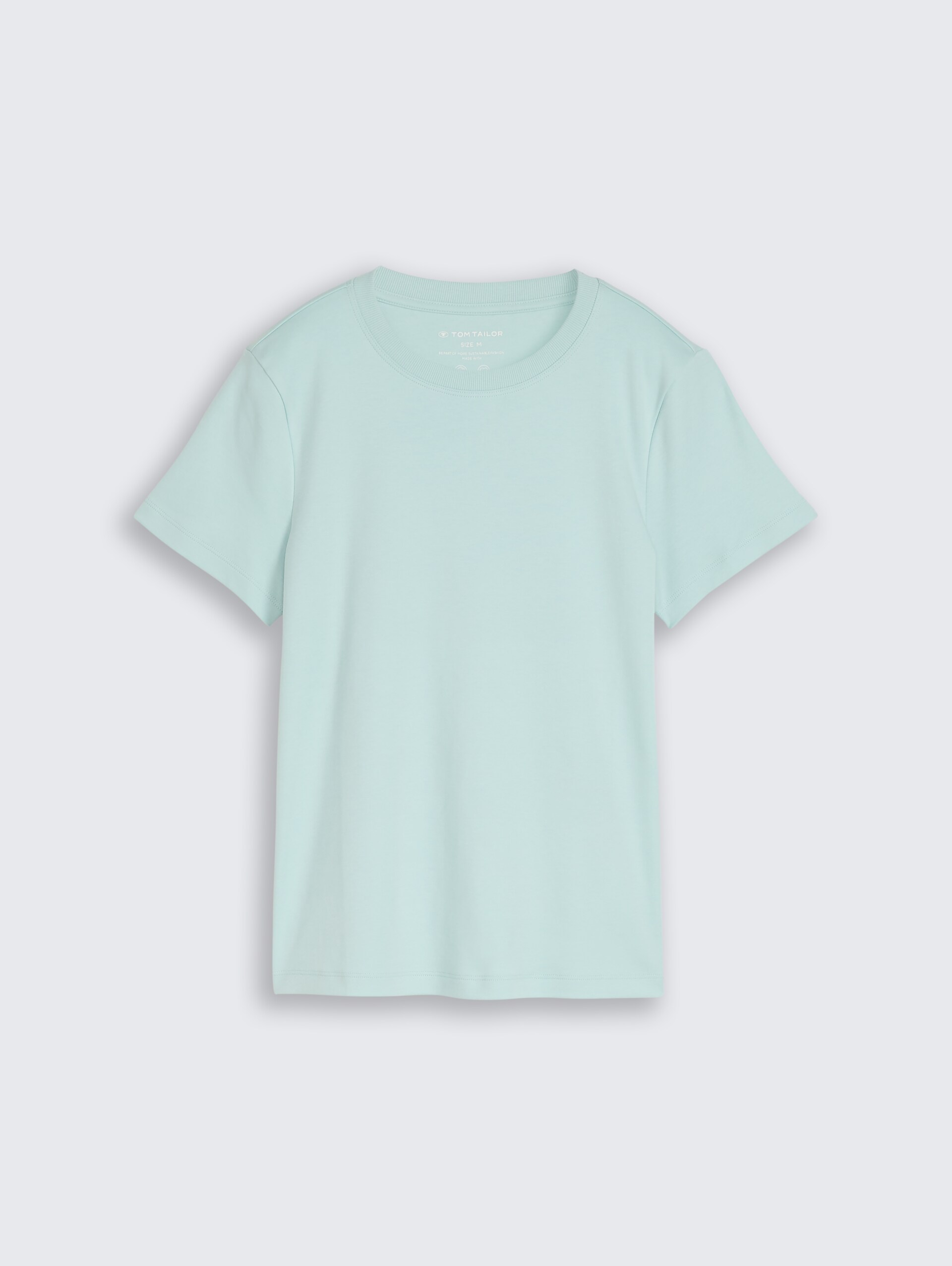 Basic cotton T-shirt - blue haze - Front product view