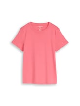 Nicht ausgewählt, Basic T-Shirt aus Baumwolle von Tom Tailor, rosa