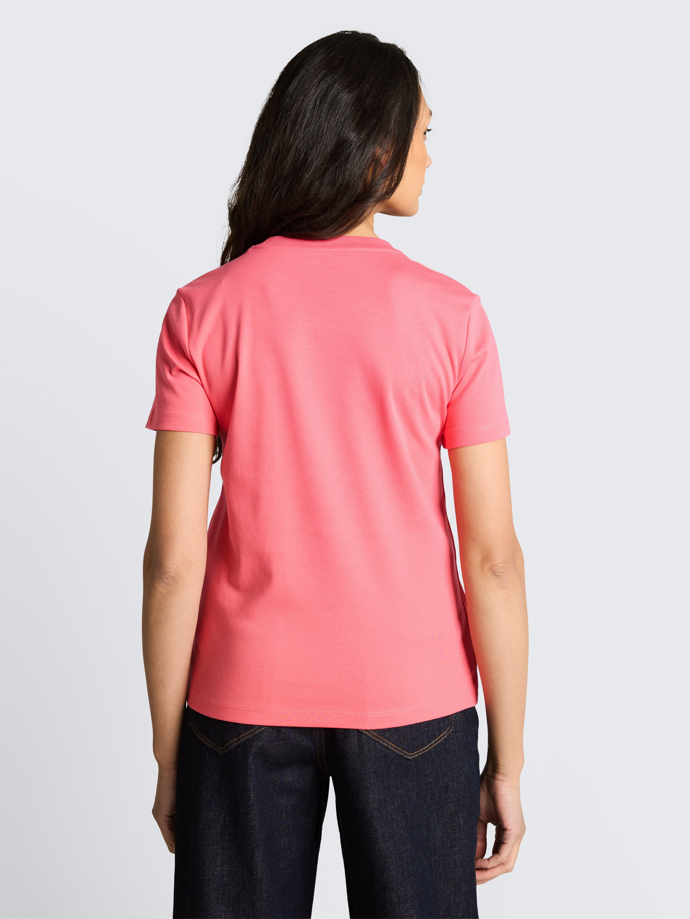 Basic T-shirt van katoen - soft_coral_pink - 