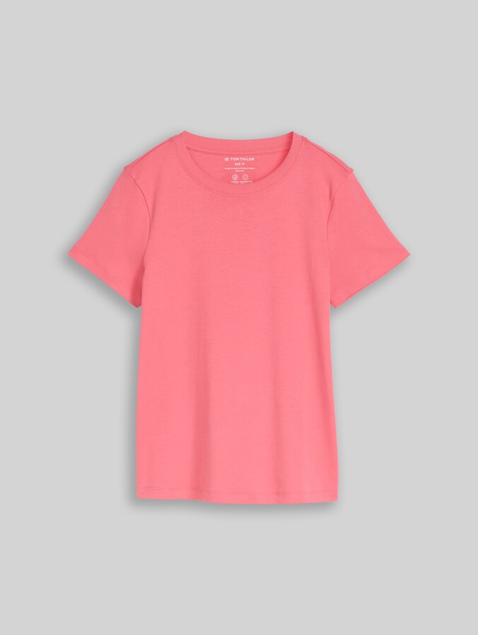 T-shirt basique en coton par Women, soft coral pink