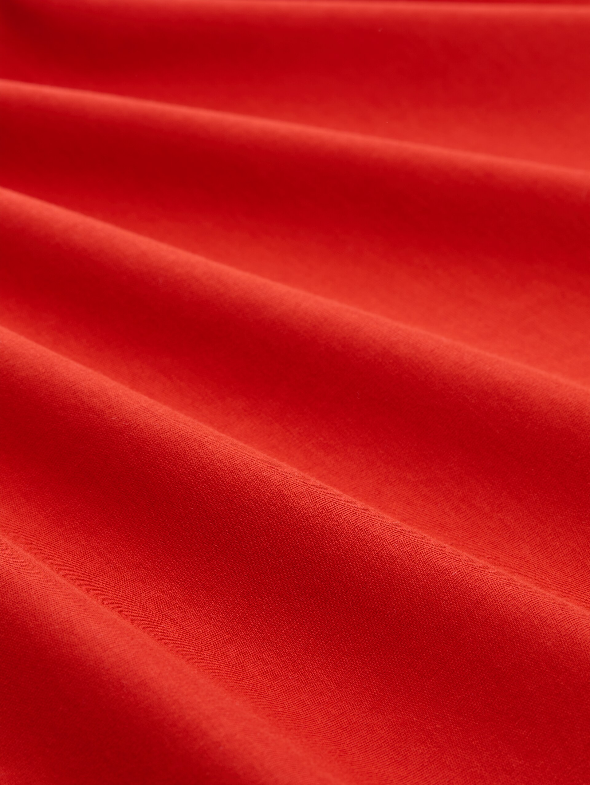 Basic cotton T-shirt - soft scarlet red - Material view