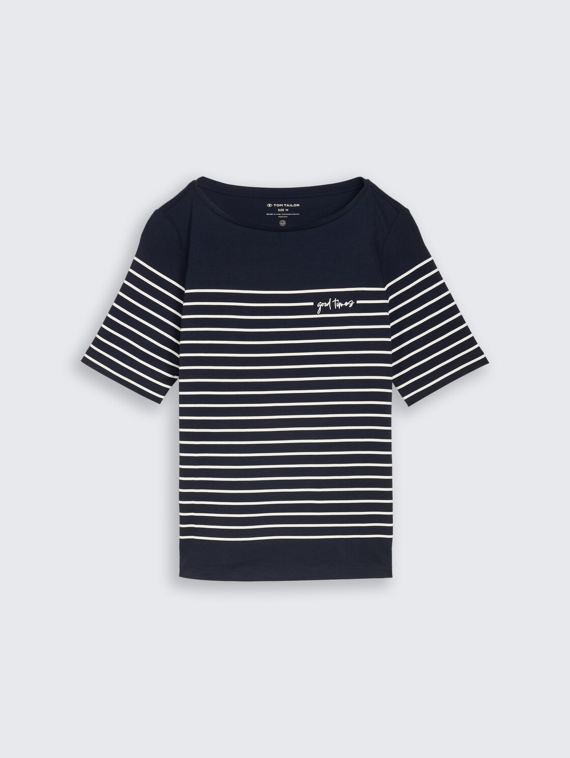 T-Shirt mit Streifenmuster - sky captain blue - Vorder-Produkt-Ansicht