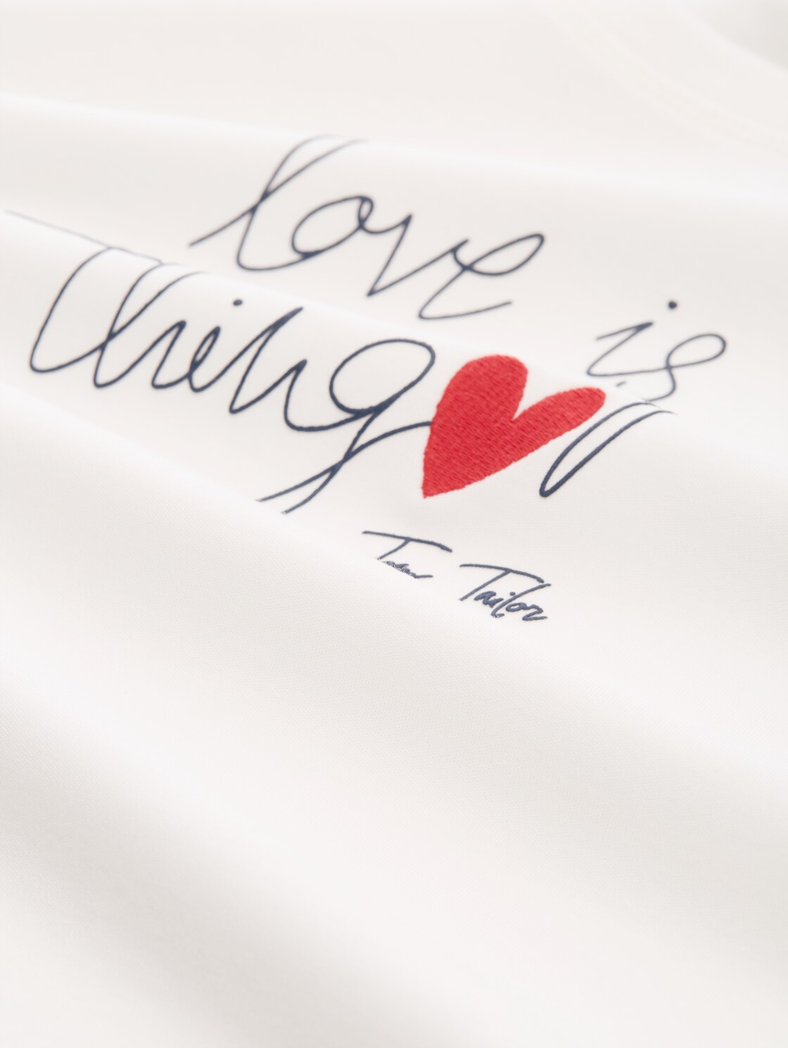 T-Shirt aus Baumwolle - Whisper White - Material-Ansicht