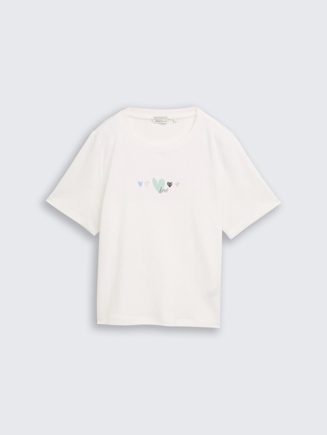 T-Shirt aus Baumwolle - off white - Vorder-Produkt-Ansicht