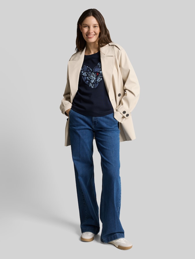 T-shirt van katoen door Women, sky captain blue