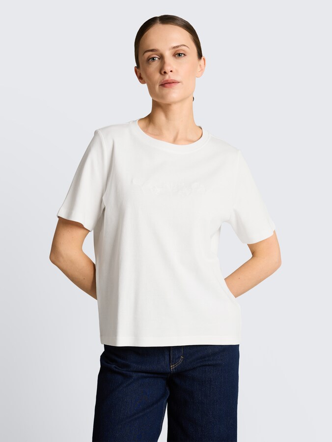 T-shirt van katoen door Women, off white 3
