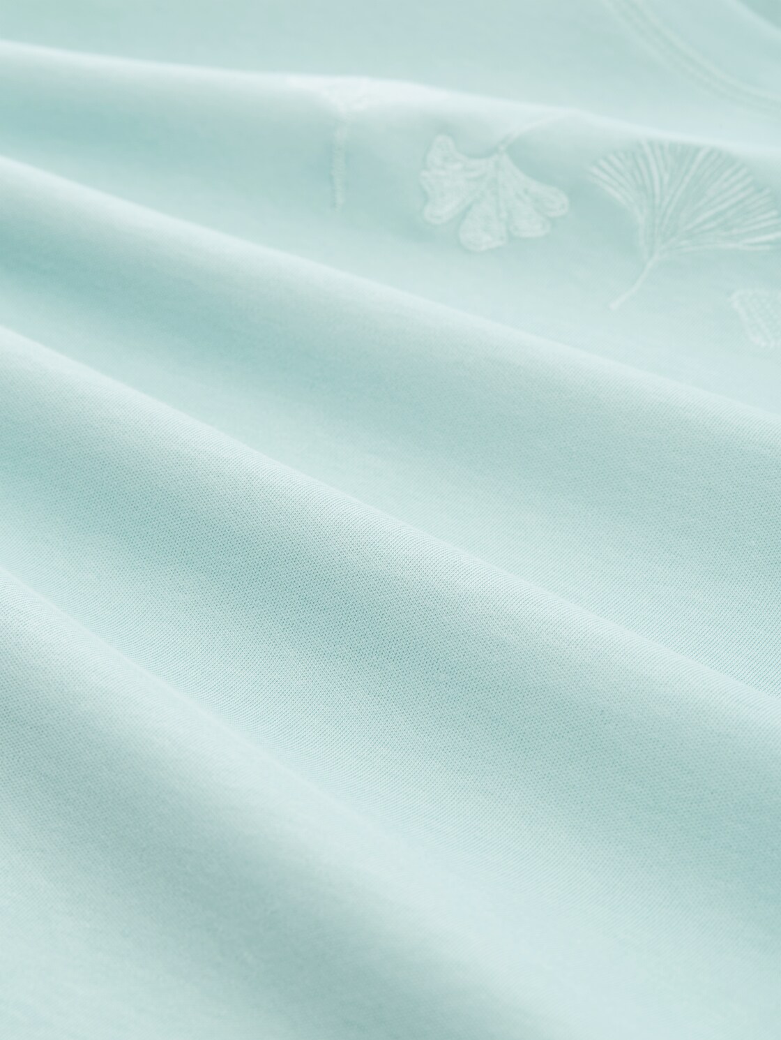 Cotton T-shirt - light blue green - Material view