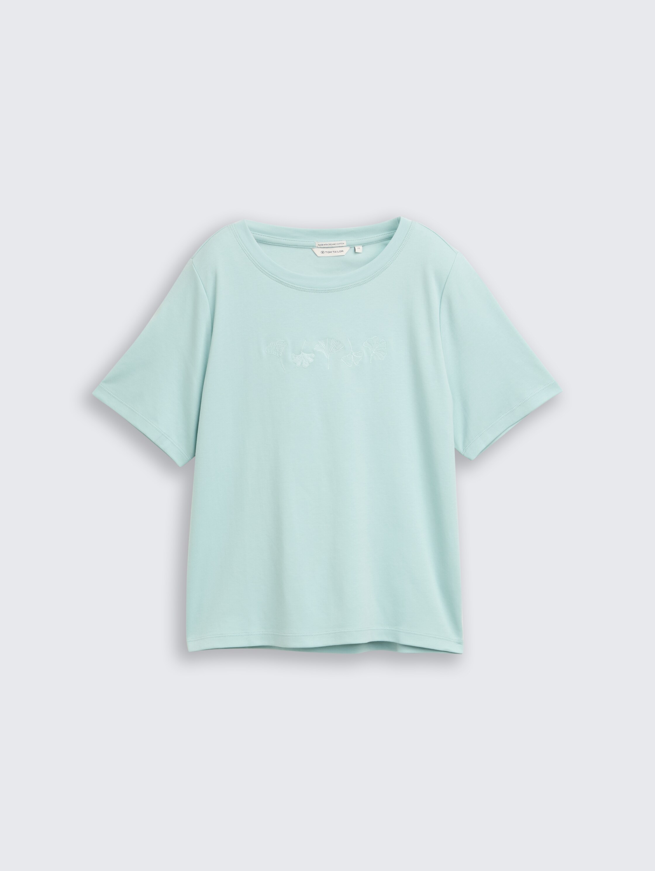 T-Shirt aus Baumwolle - light blue green - Vorder-Produkt-Ansicht